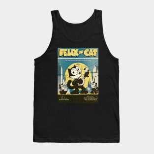 VINTAGE RETRO FELIX WITH UKULELE Tank Top